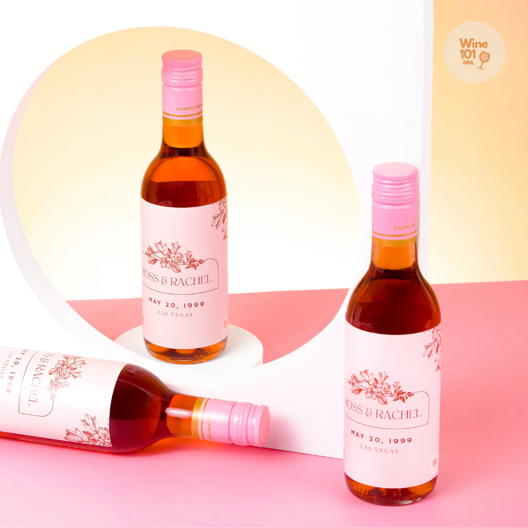rose wine bottle