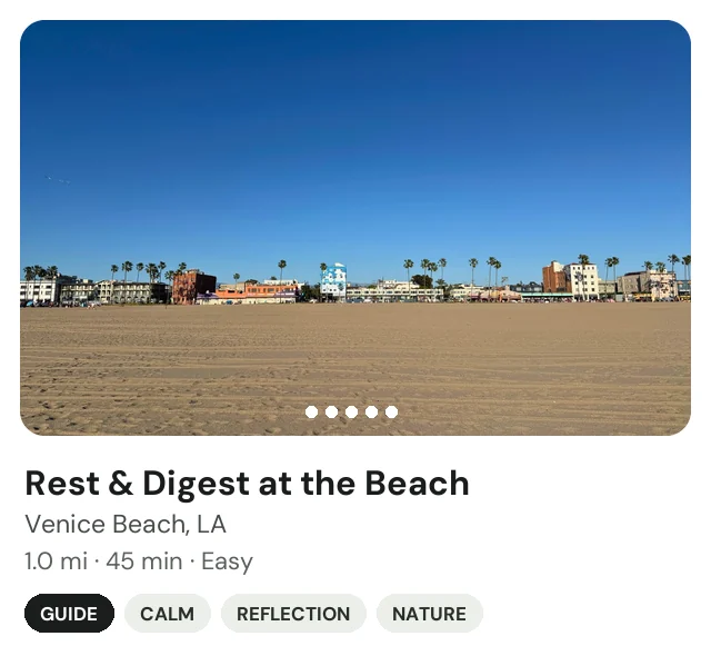 Trek: Rest and Digest at Venice Beach