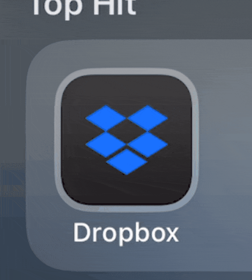 Résultat de synchronisation réussie sur Dropbox après envoi de fichiers depuis une application mobile de scan et classement automatique.