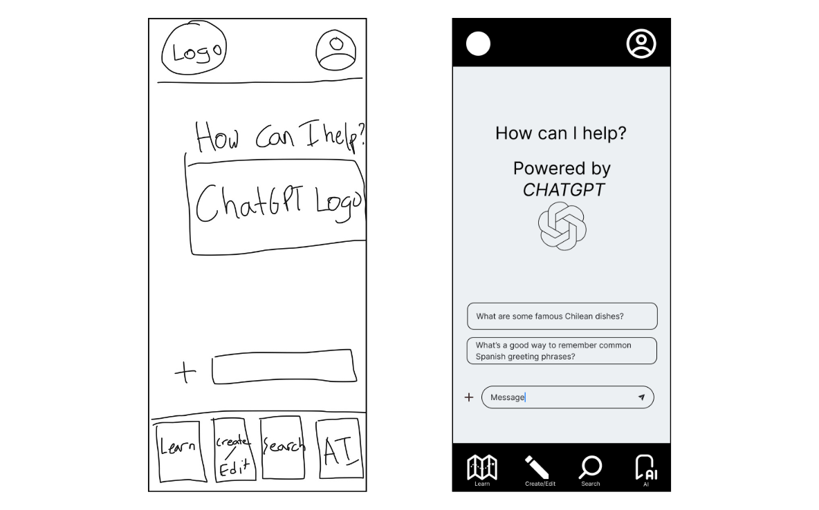 Payments screen wireframes