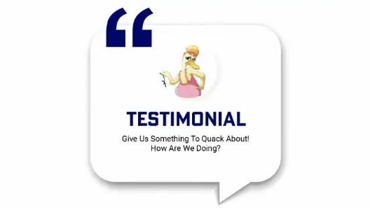 A screenshot of a testimonial.