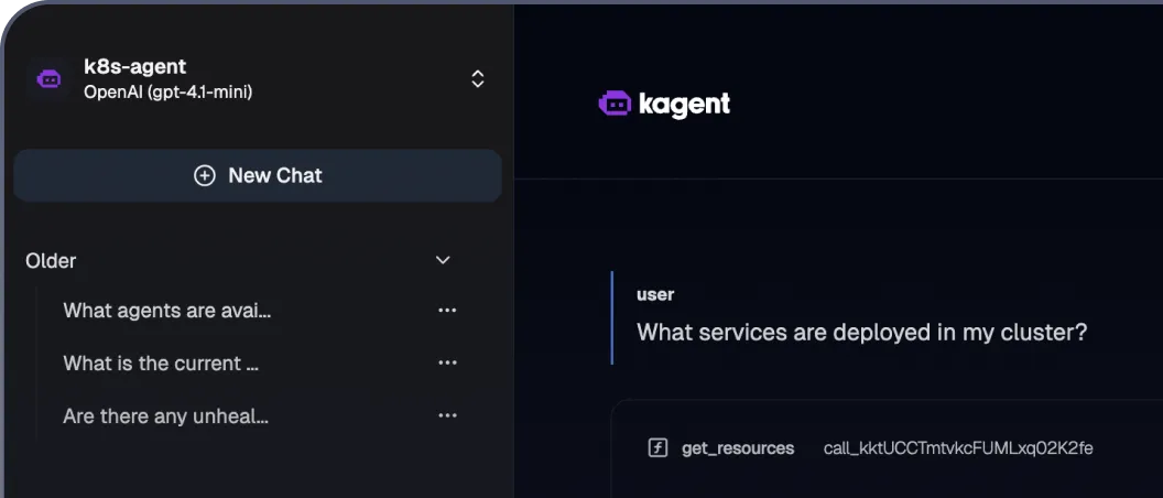 Kagent enterprise dashboard ui