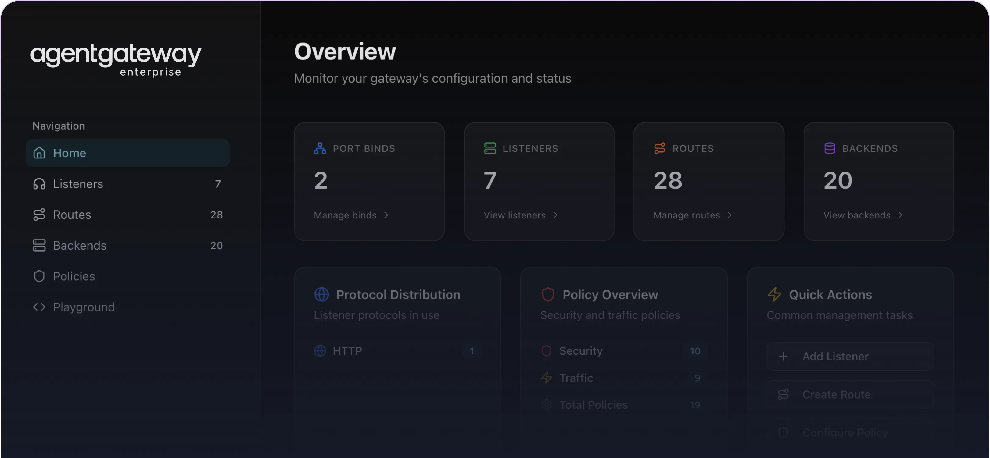 agentgateway enterprise dashboard ui
