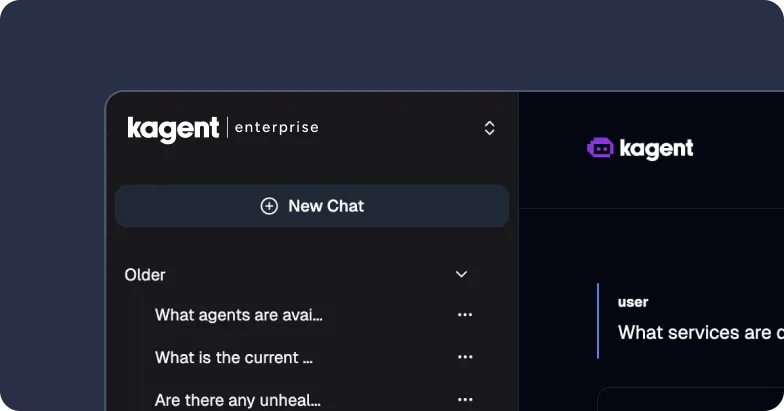 Kagent enterprise dashboard ui