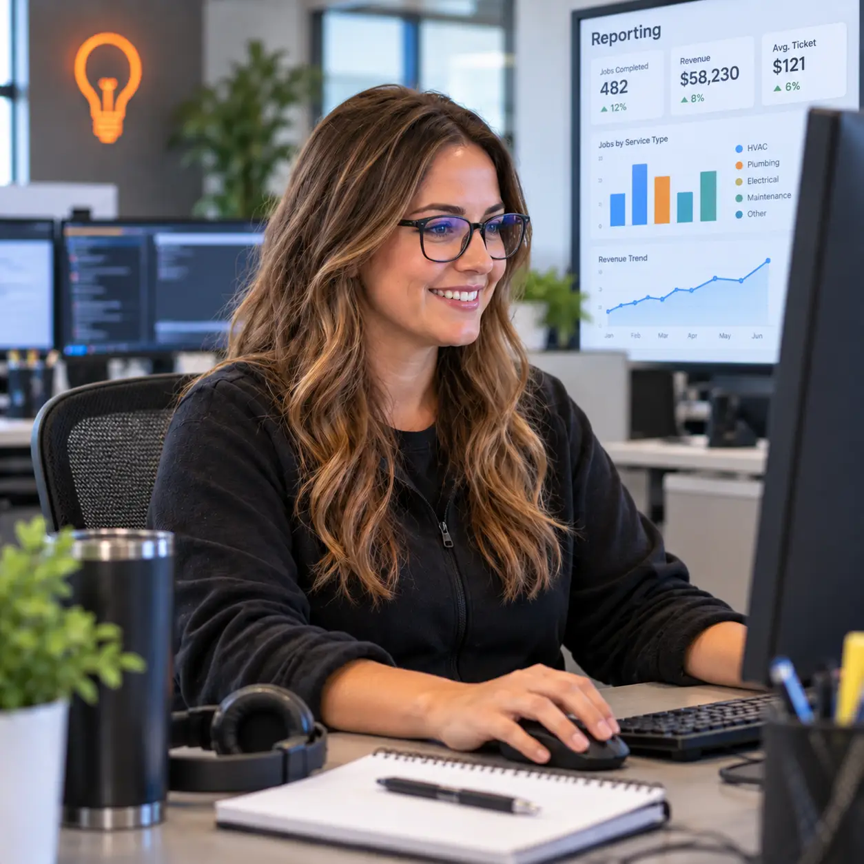 Dispatcher working the Mission Control board in Smart Service Cloud