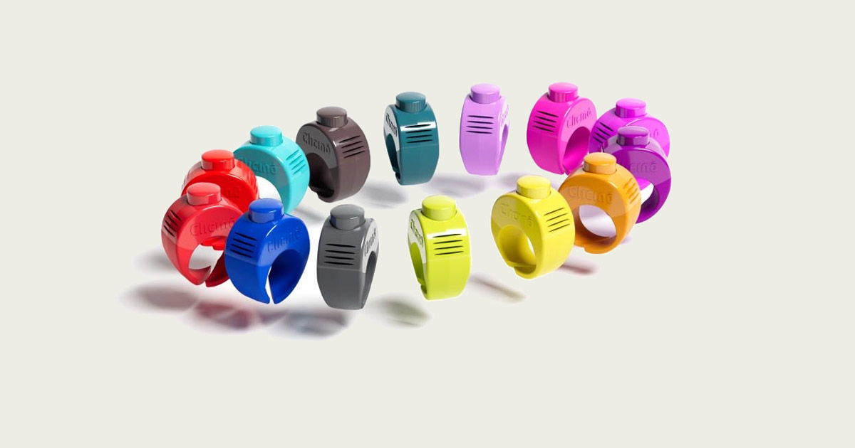 CLICINO Clicker Ring in vielen tollen bunten Farben.