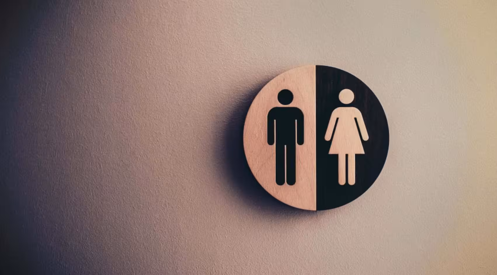 A washroom sign