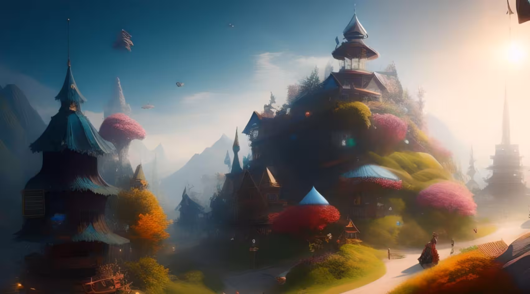 a car driving on a road