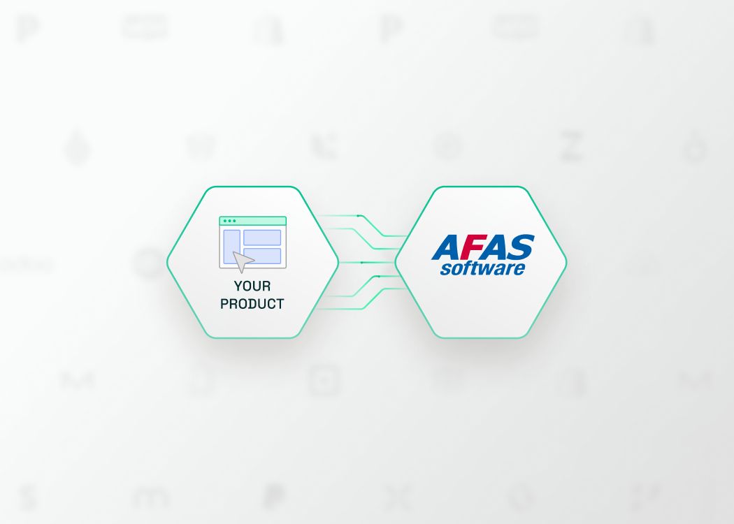 Illustration illustrant l'intégration logicielle avec AFAS à l'aide de Chift