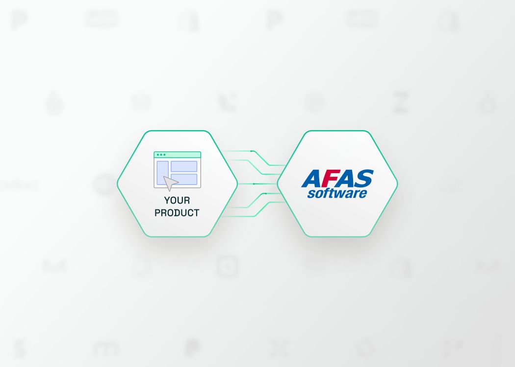 Illustration illustrant l'intégration logicielle avec AFAS à l'aide de Chift