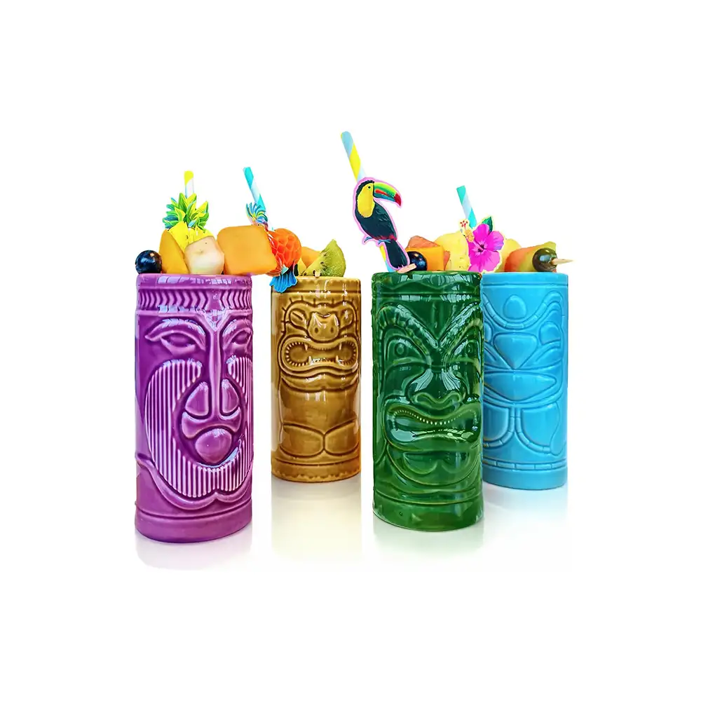 Tiki Cocktail-Becher 4er-Set