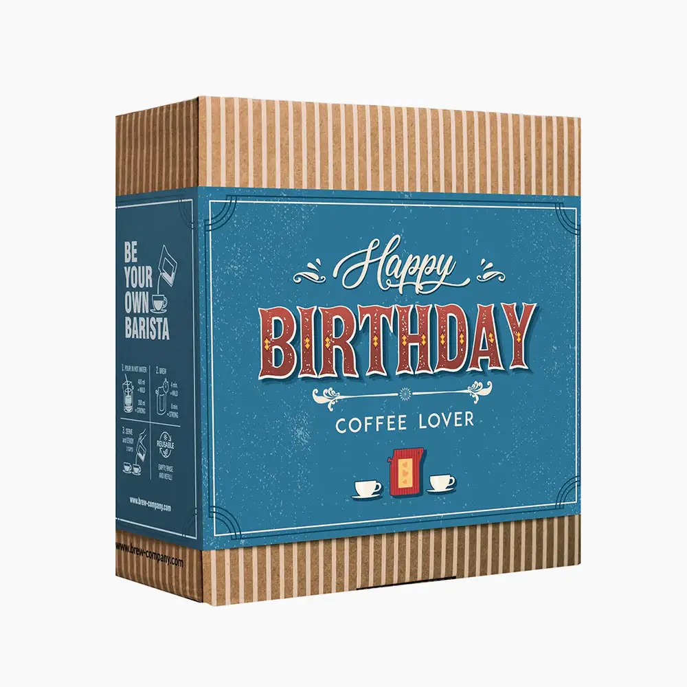 Kaffee-Probierset von The Brew Company mit fünf einzeln verpackten Single Estate Spezialitätenkaffees