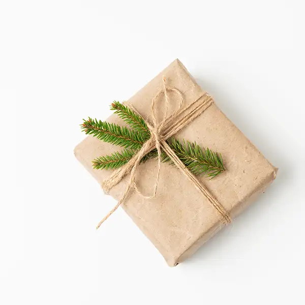 Wichtelgeschenk mit Tannenzweig