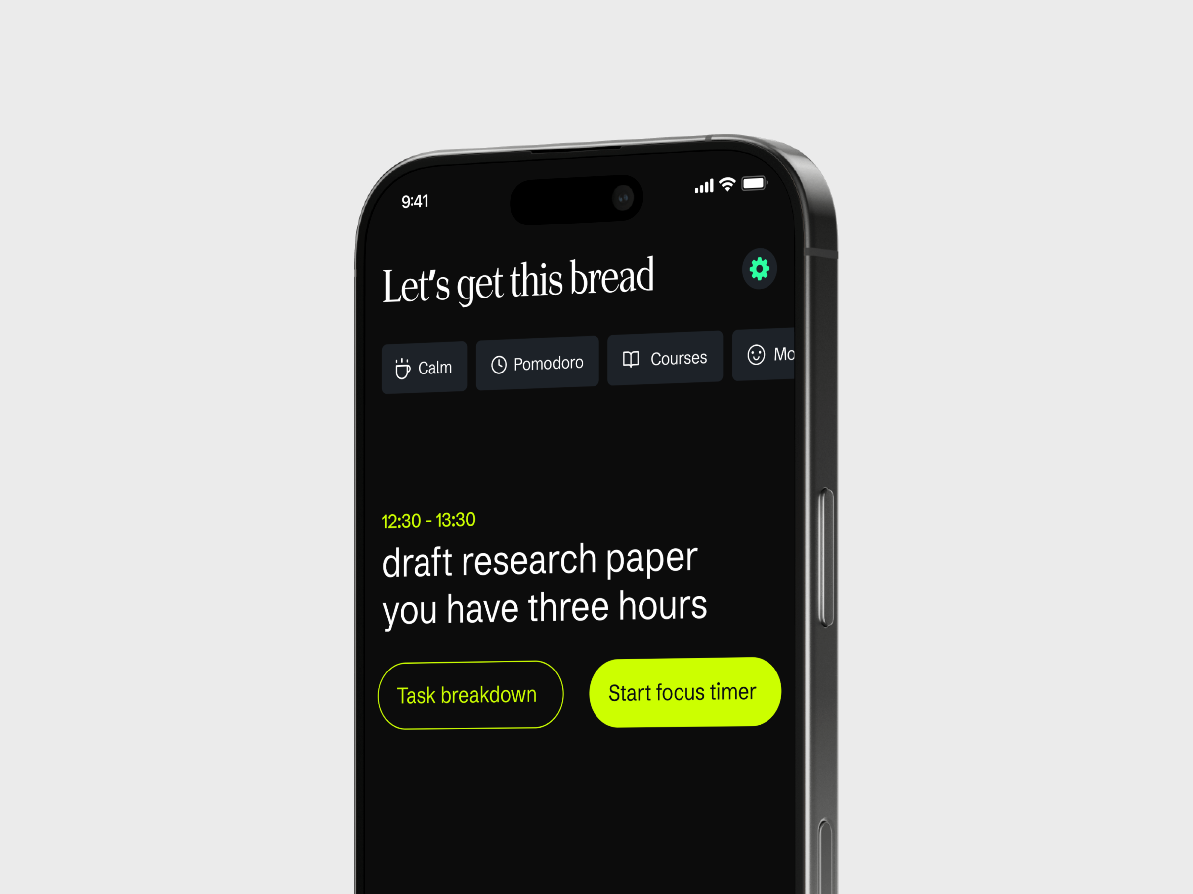 Image of a productivity app