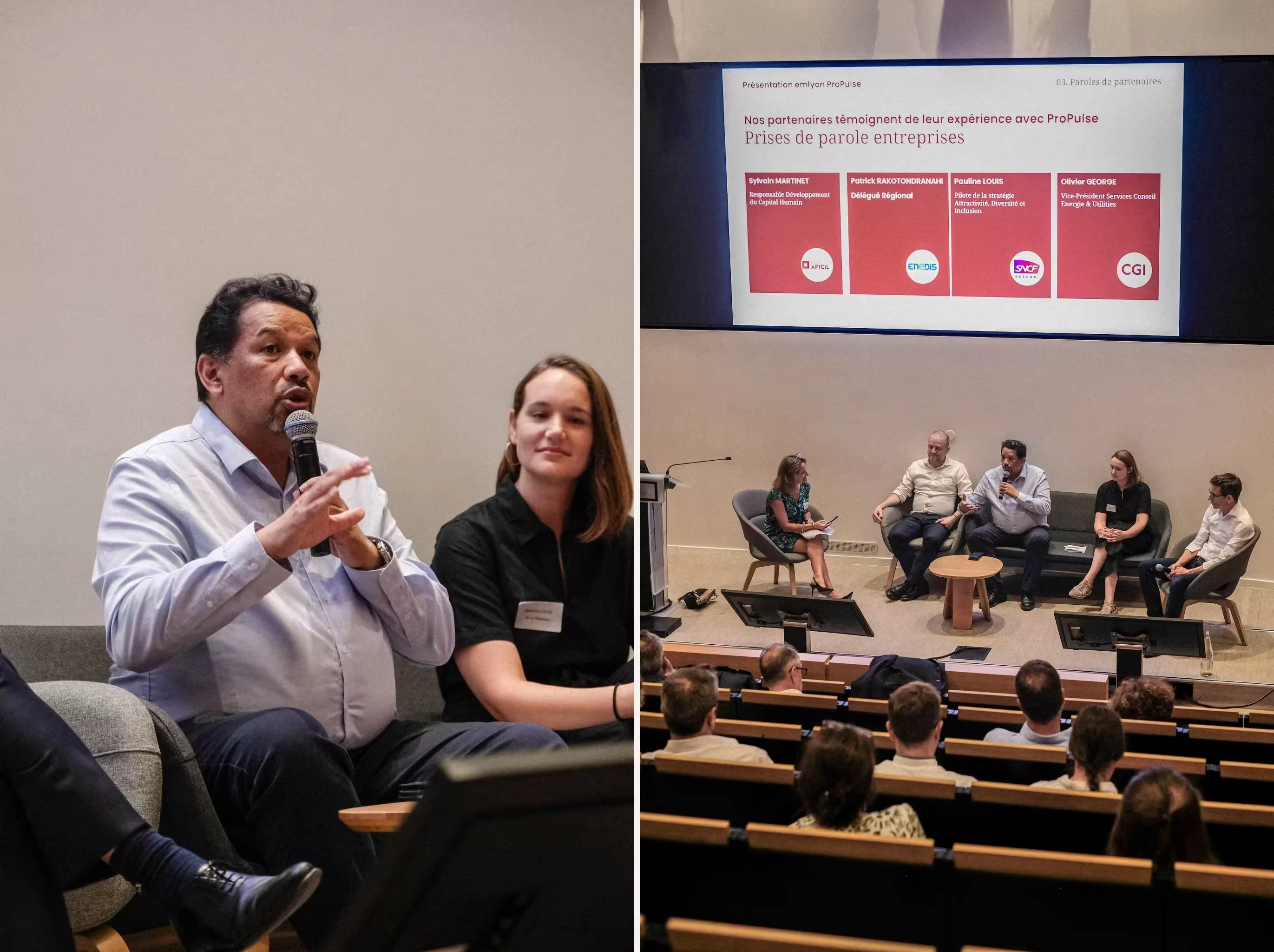 Prise de parole et table ronde avec les partenaires de ProPulse à emlyon business school.