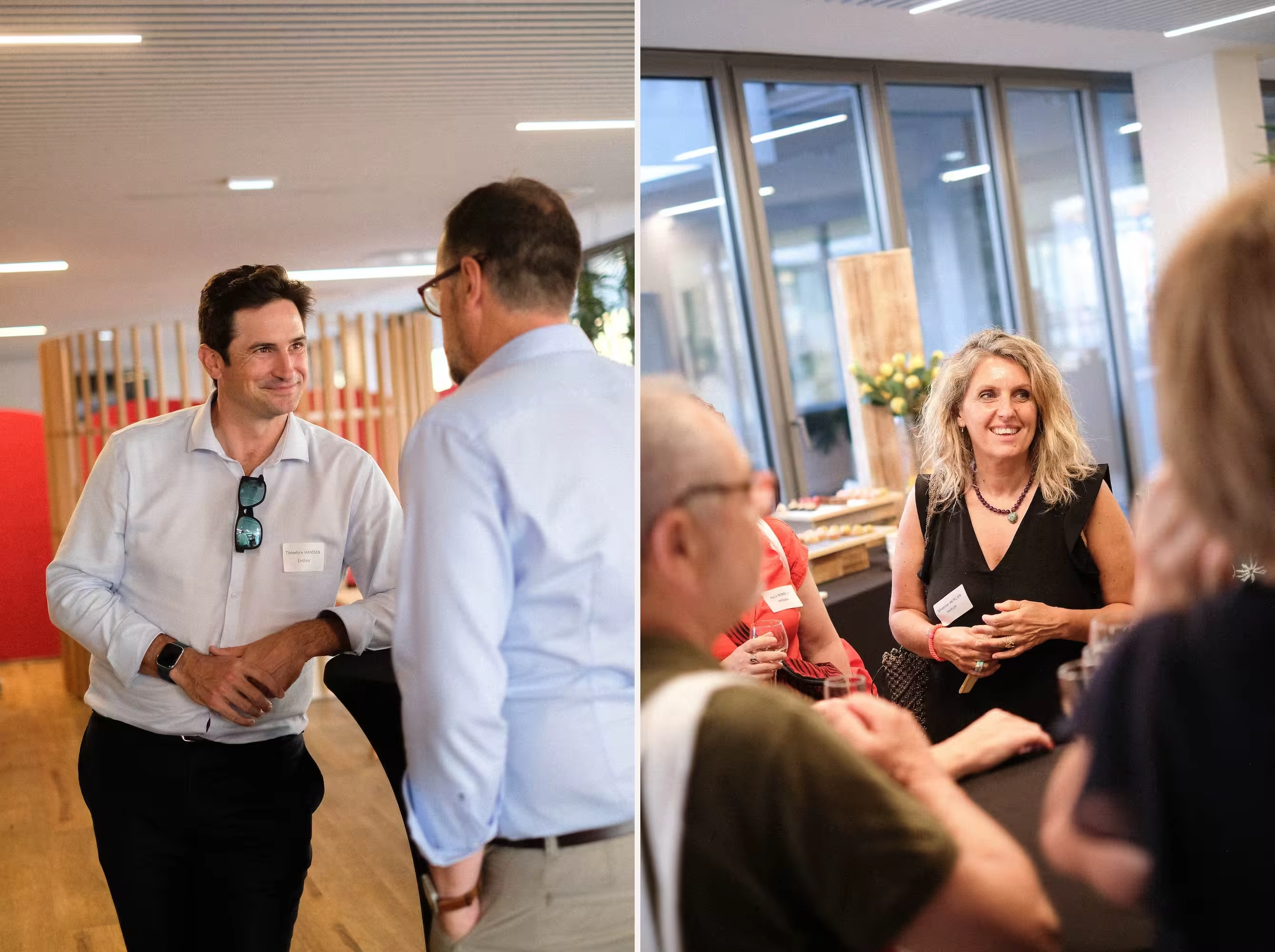 Participants échangeant pendant le cocktail de lancement de ProPulse à emlyon