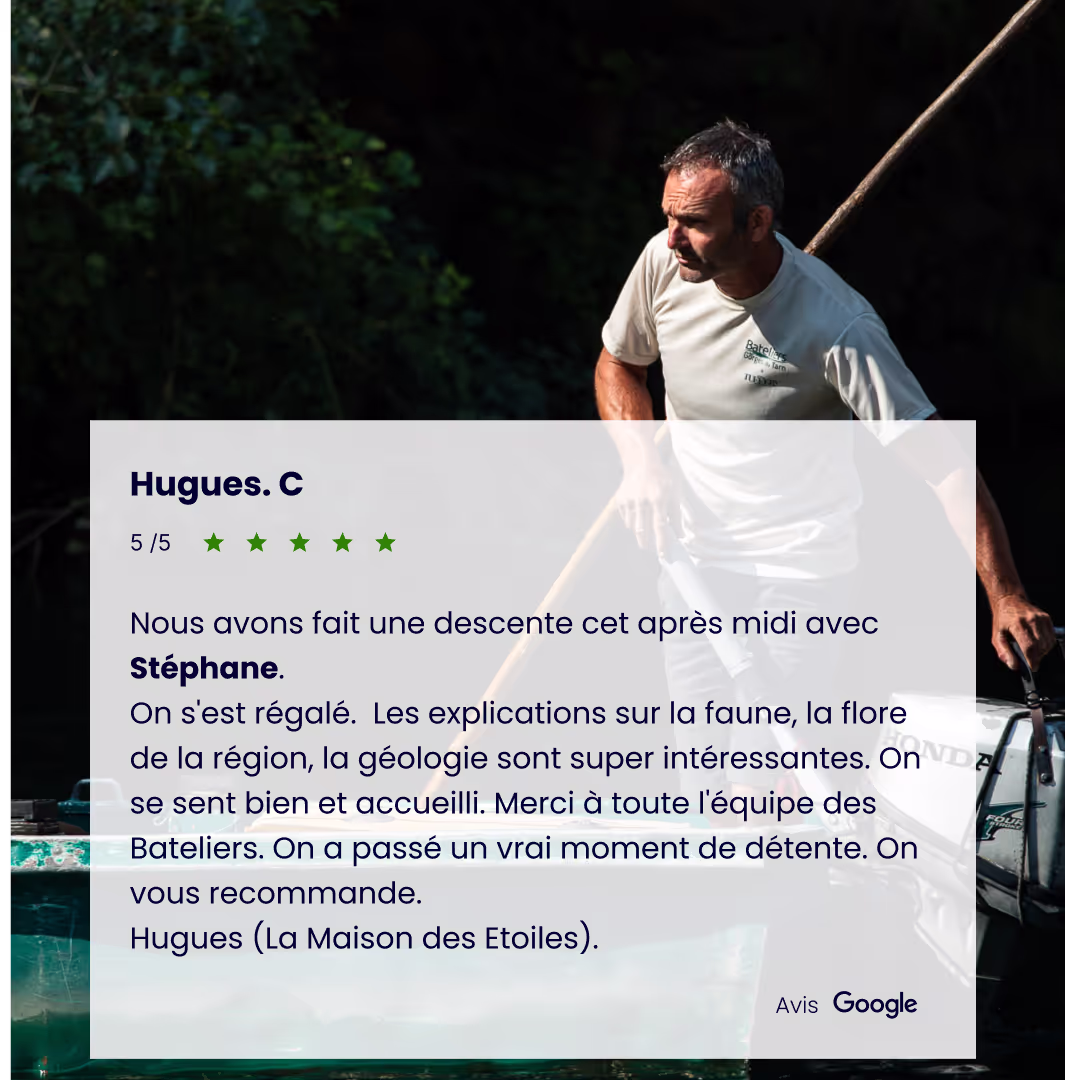 avis client sur le batelier stéphane