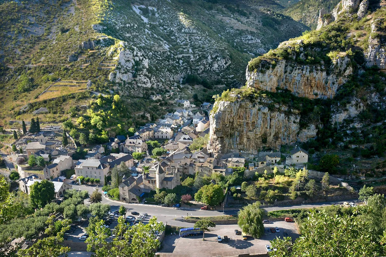 vue panoramique sur la Malène