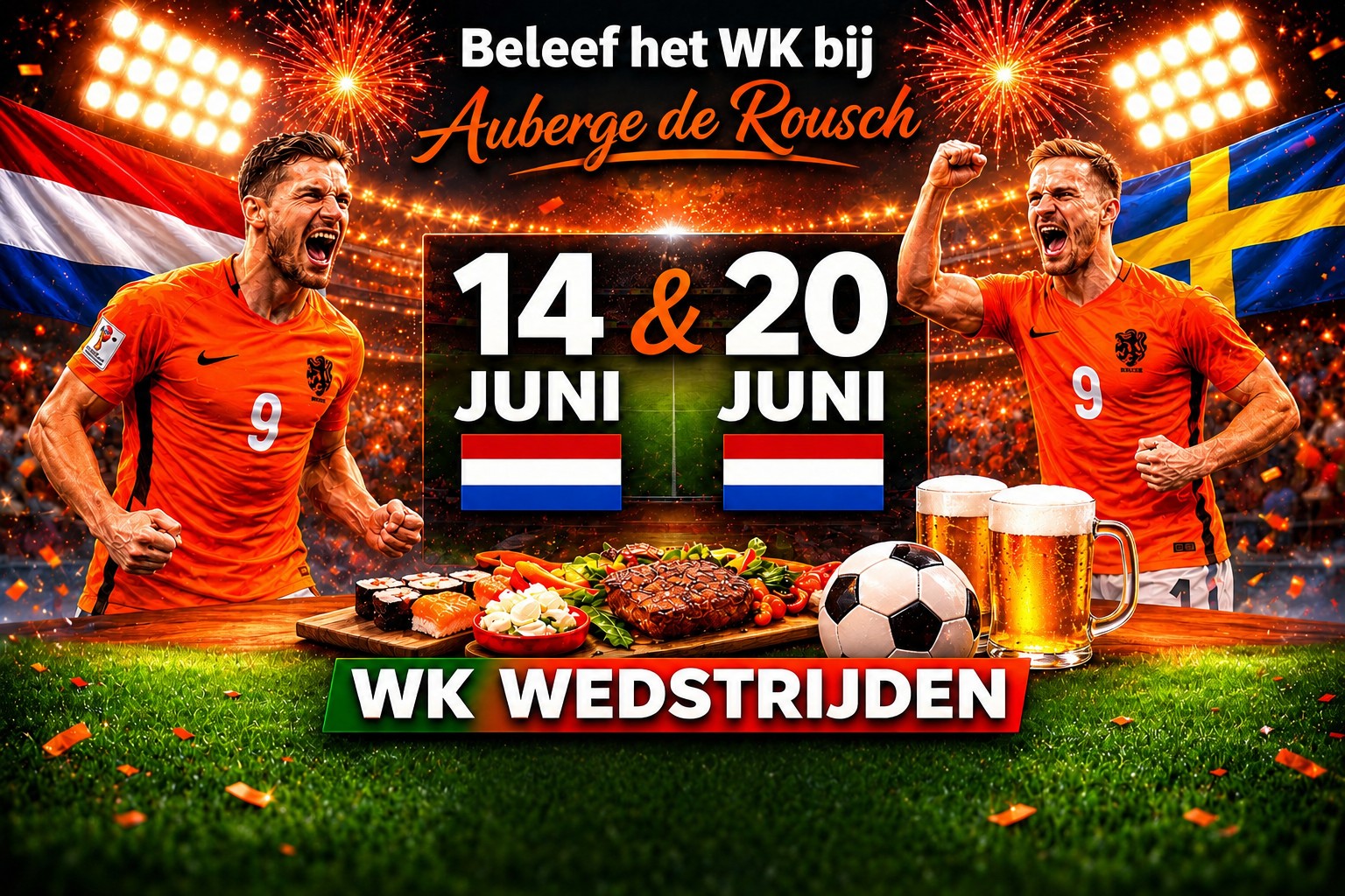 WK-Diner bij de Rousch
