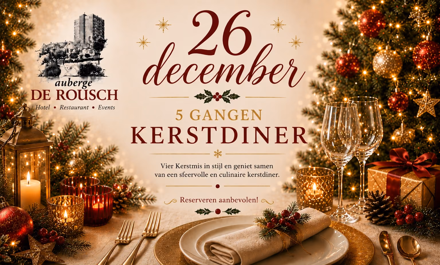 Tweede Kerstdag | 26 dec | 5-gangen diner