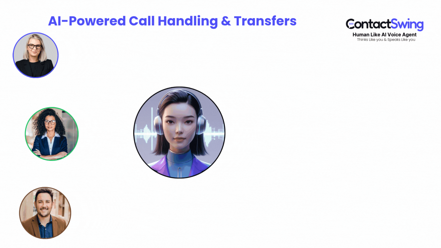 AI call agent handling and transfers GIF