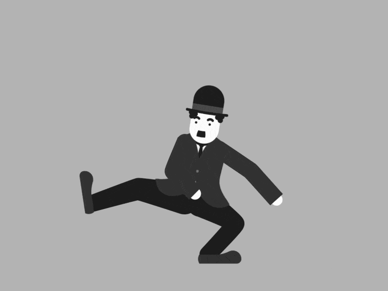 charlie caplin dancing animating