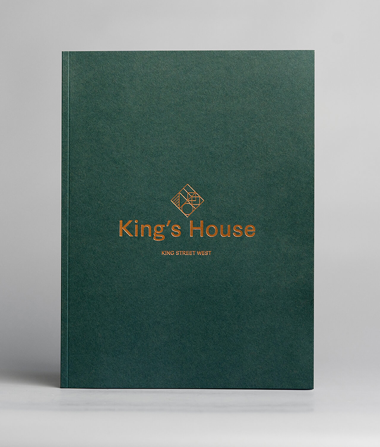 Bruntwood brochure showcasing GF Smith Colorplan Racing Green