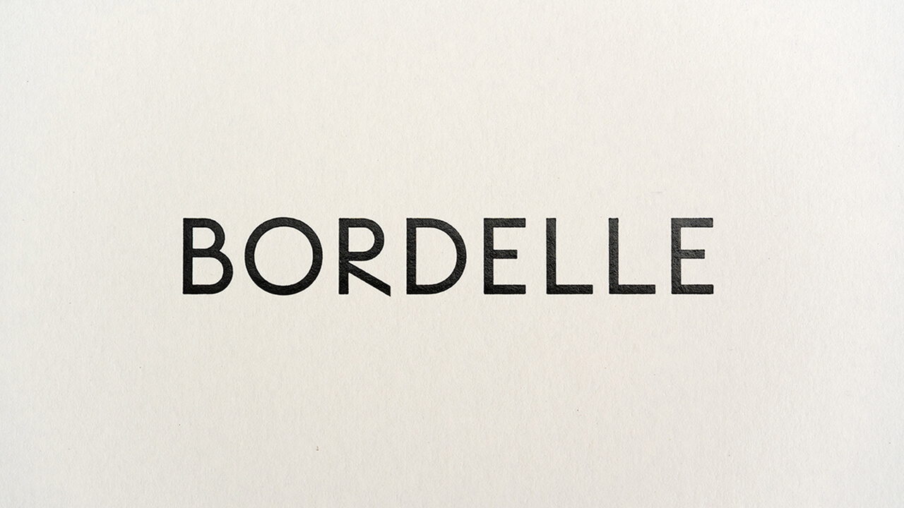 Bordelle Lingerie packaging printed on Novatech Silk