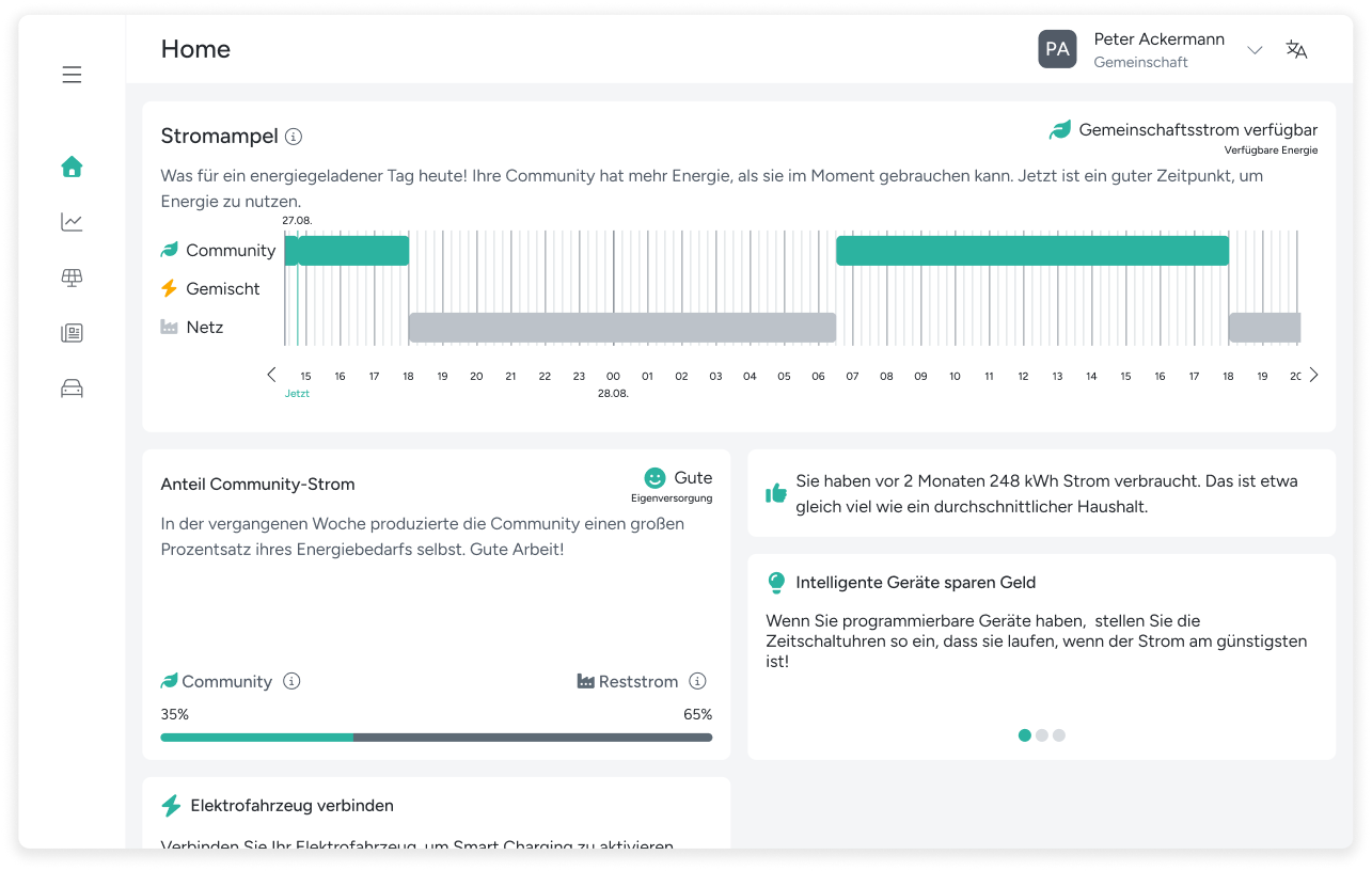 exnaton Forecast module interface