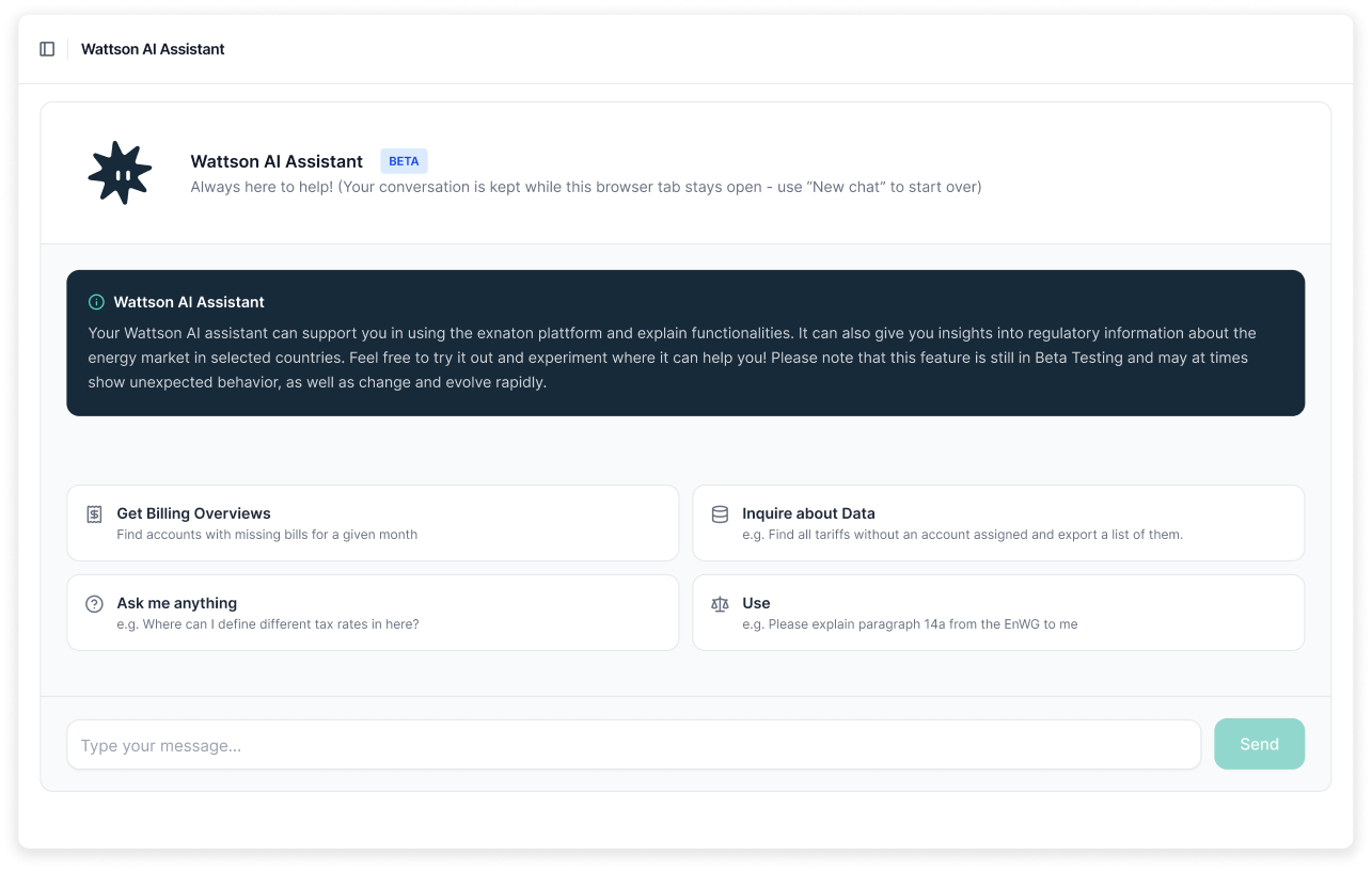 exnaton Wattson AI Assistant module interface