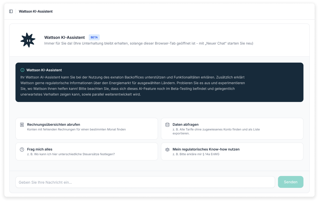 exnaton Wattson AI Assistant module interface