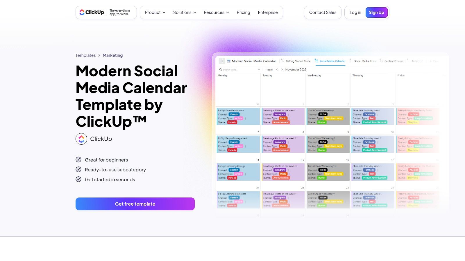 5. ClickUp: The Project Management Powerhouse for Content Teams