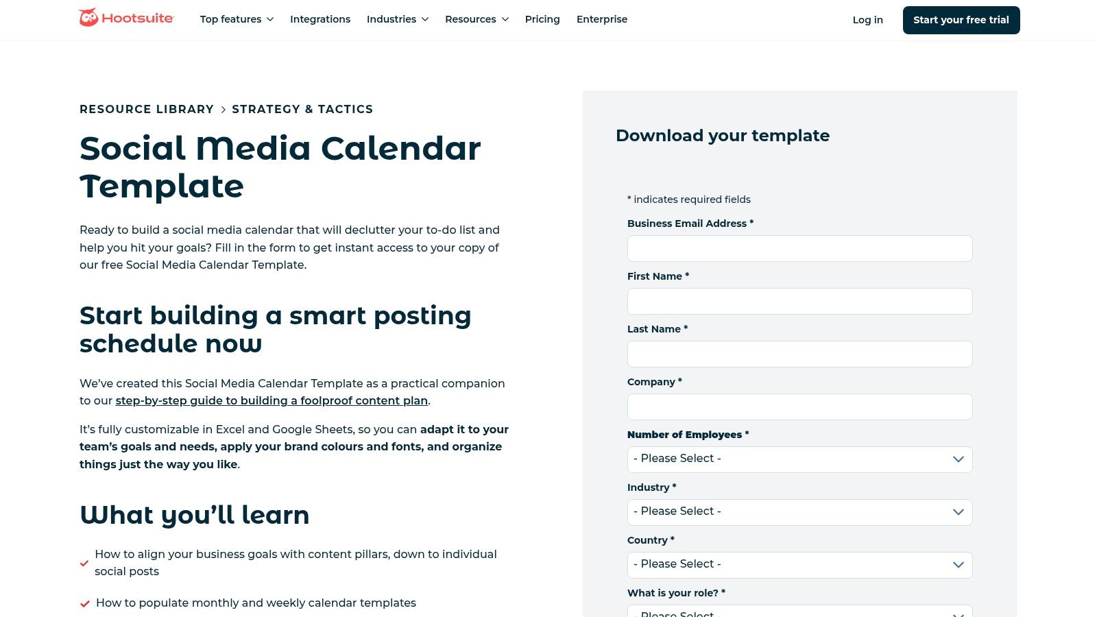 1. Hootsuite: The Classic Spreadsheet for Foundational Planning