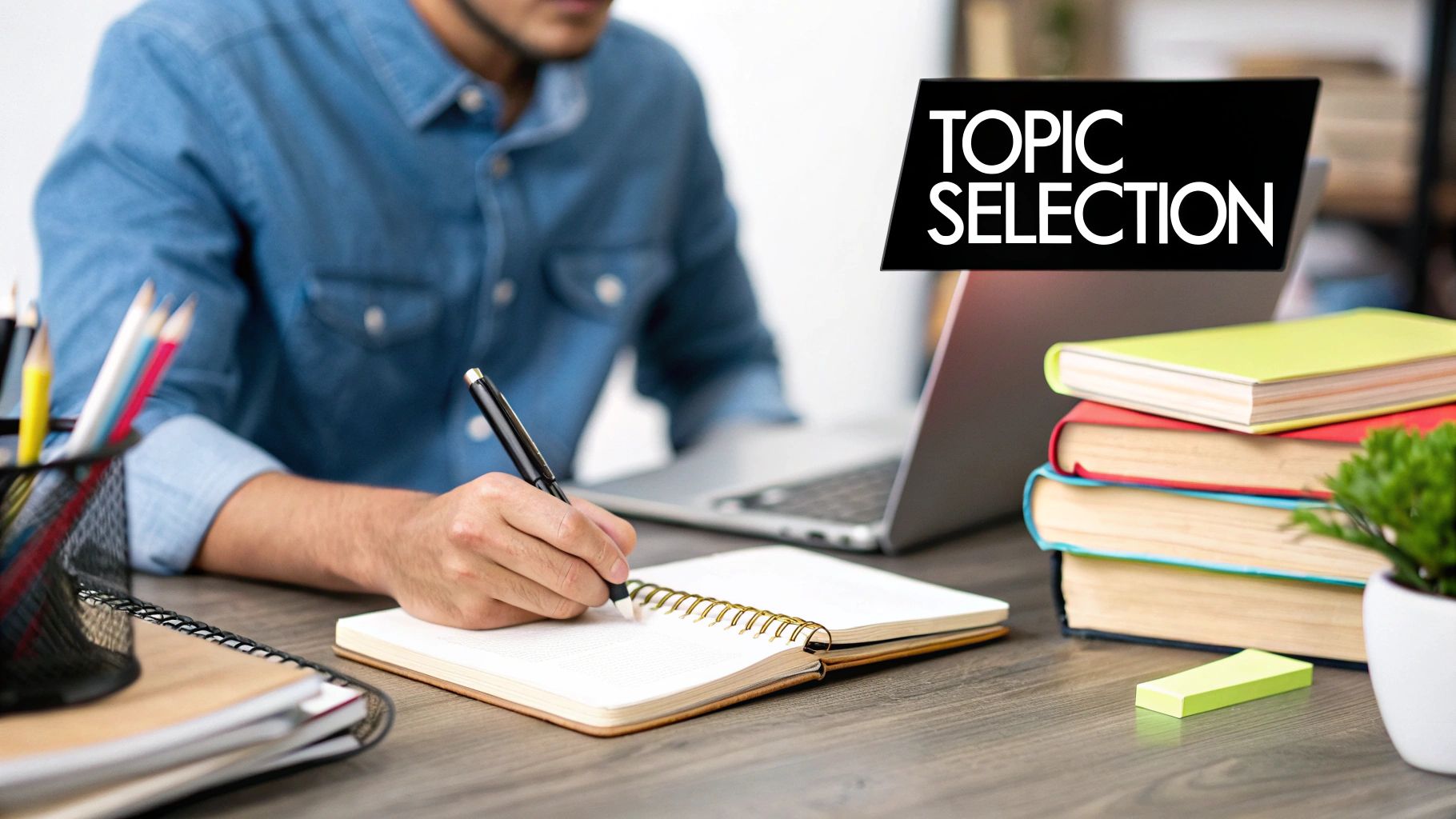 A person typing on a laptop, focused on a LinkedIn article.