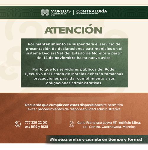Convoca Secretaría de Contraloría a servidores públicos a presentar su Declaración Patrimonial Convoca Secretaría de Contraloría a servidores públicos a presentar su Declaración Patrimonial
