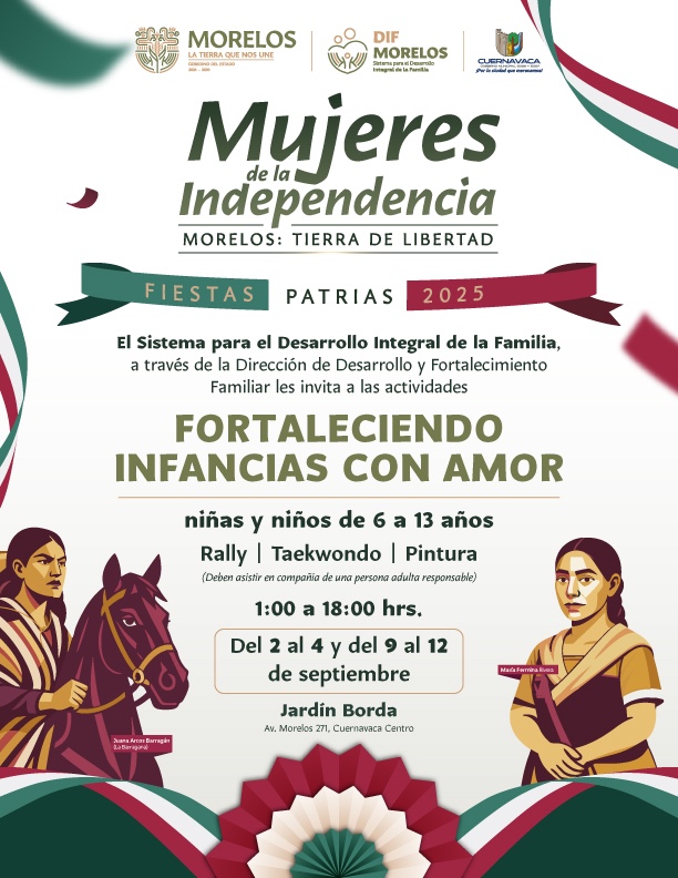 Invita SEDIF a participar en actividades “Fortaleciendo Infancias con Amor” como parte de las Fiestas Patrias 2025