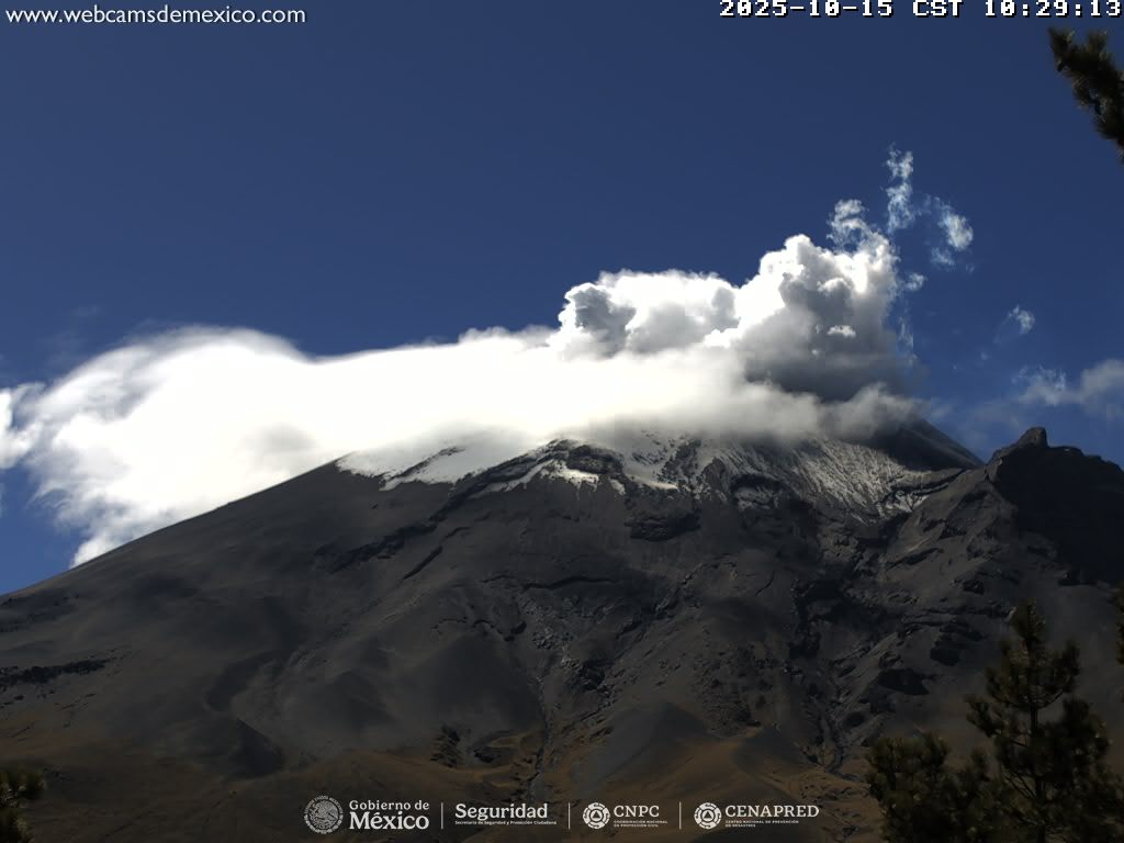 Reporte monitoreo del volcán Popocatépetl