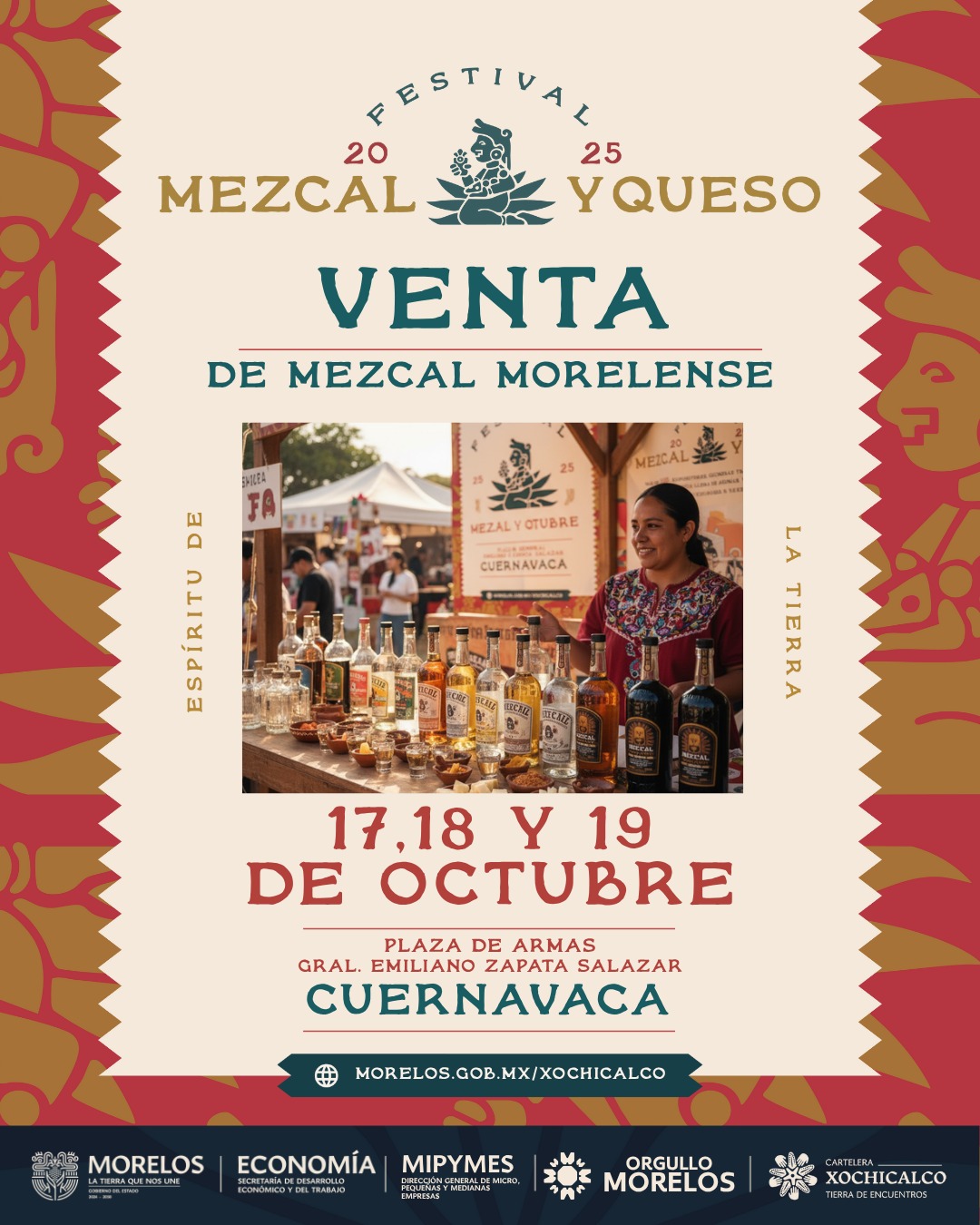 Invita Gobierno de Morelos a disfrutar el Festival del Mezcal y el Queso “Espíritu de la Tierra