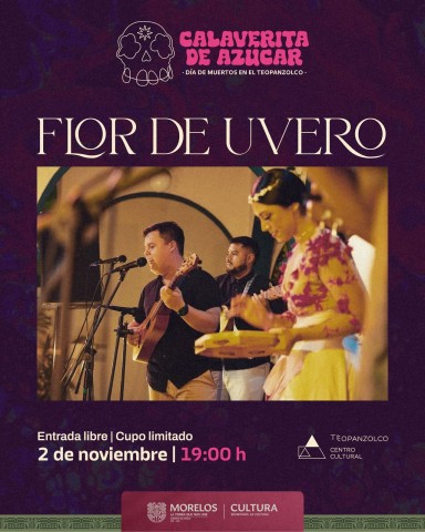 Impulsa Centro Cultural Teopanzolco el talento joven con concierto de Flor de Uvero