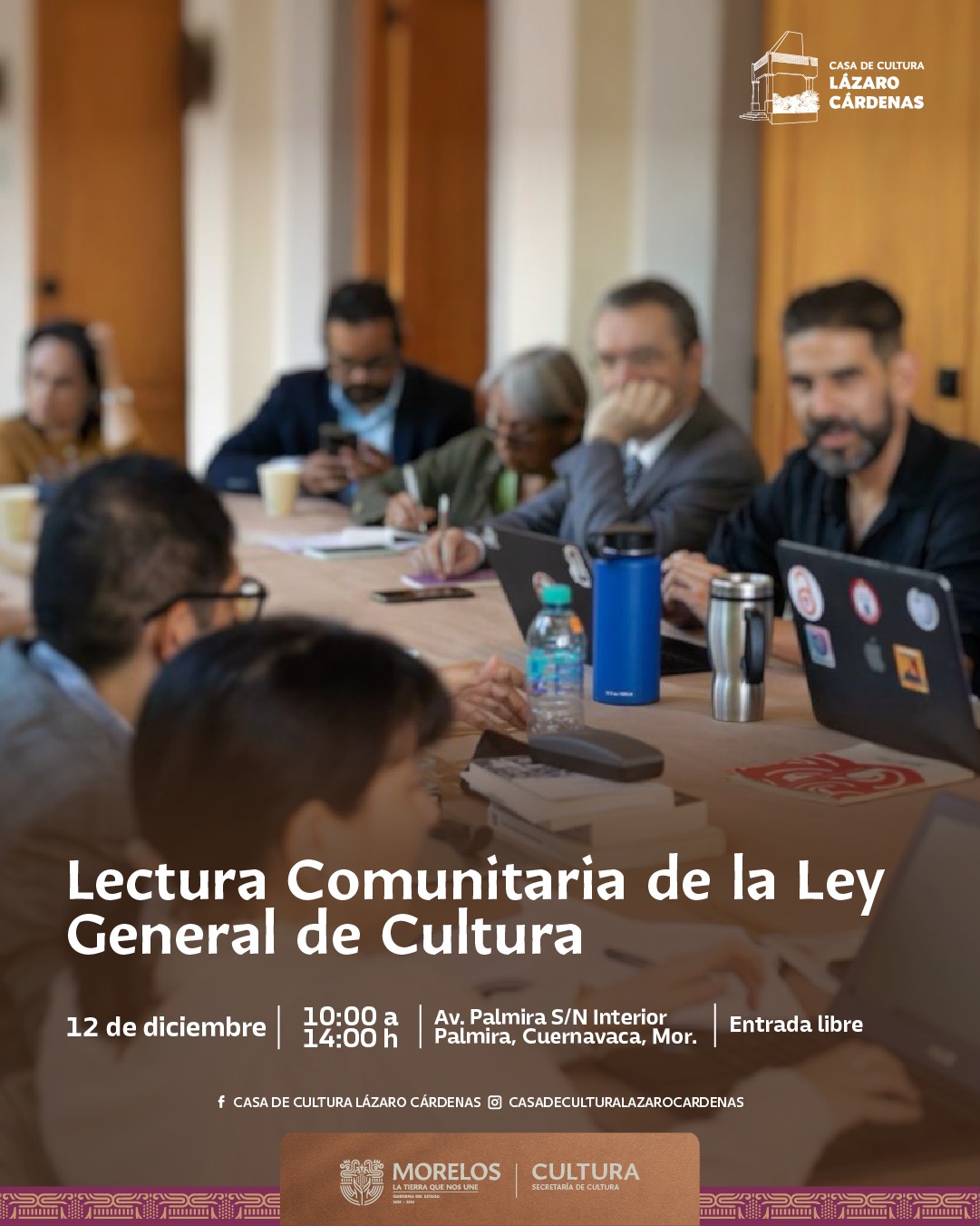 Invita Poder Ejecutivo a participar en la lectura comunitaria de la Ley de Cultura y Derechos de Morelos Invita Poder Ejecutivo a participar en la lectura comunitaria de la Ley de Cultura y Derechos de Morelos