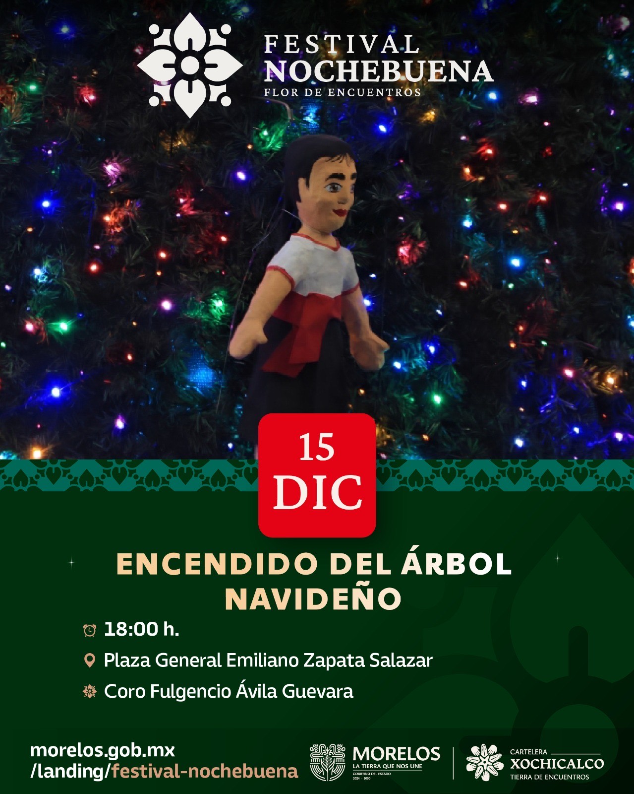 Realizará Gobierno de Morelos encendido del árbol de navidad el próximo 15 de diciembre Realizará Gobierno de Morelos encendido del árbol de navidad el próximo 15 de diciembre