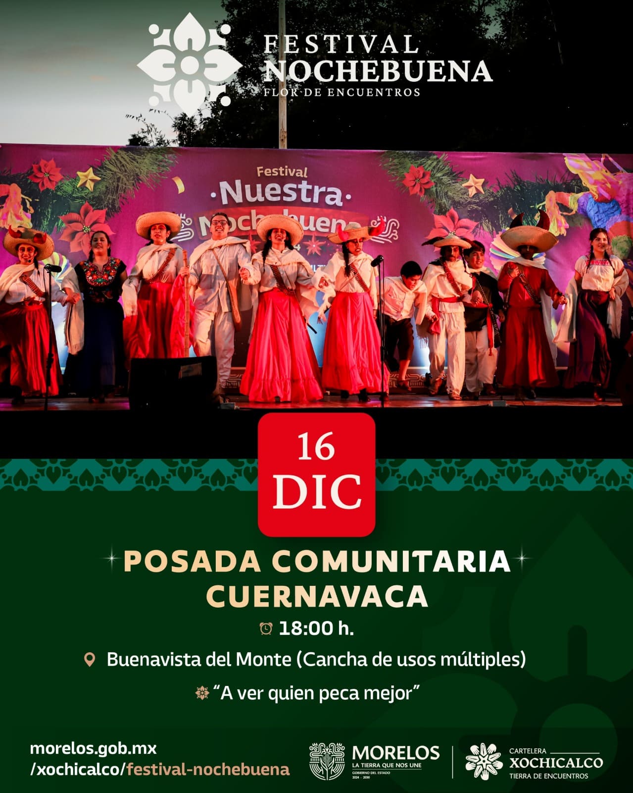 Invita Gobierno de Morelos a posadas comunitarias en municipios como parte del Festival Nochebuena 2025 Invita Gobierno de Morelos a posadas comunitarias en municipios como parte del Festival Nochebuena 2025