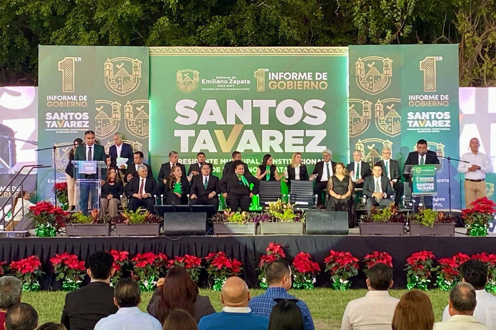 Asiste secretario de Salud a primer informe de actividades de alcalde de Emiliano Zapata