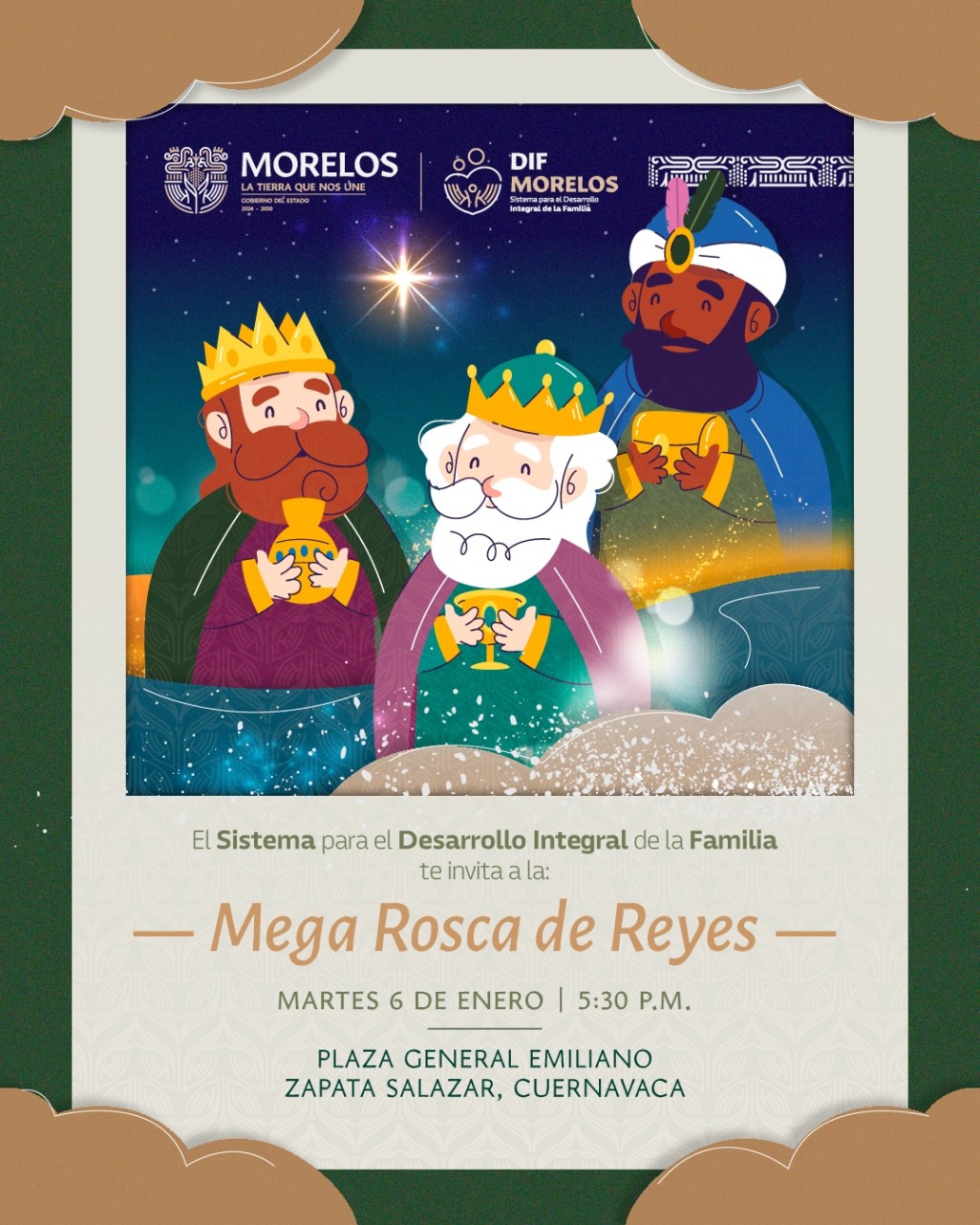 Invita SEDIF Morelos a compartir convivencia familiar con Mega Rosca de Reyes en Cuernavaca