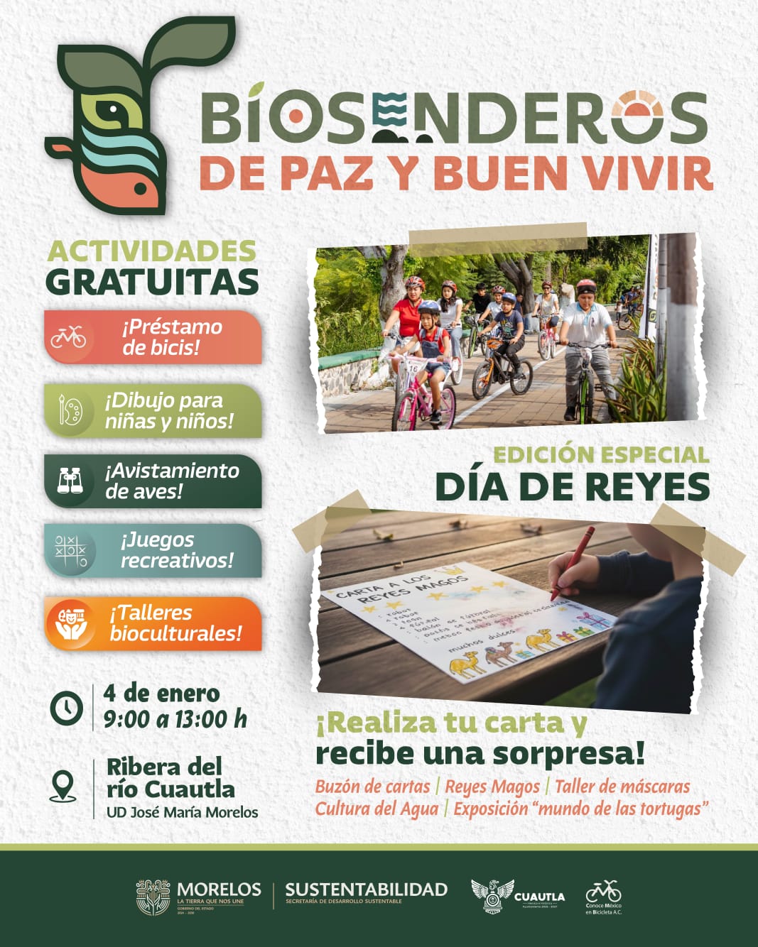 Celebrará Gobierno de Morelos edición especial de día de Reyes de los Biosenderos de Paz y Buen Vivir en Cuautla Celebrará Gobierno de Morelos edición especial de día de Reyes de los Biosenderos de Paz y Buen Vivir en Cuautla