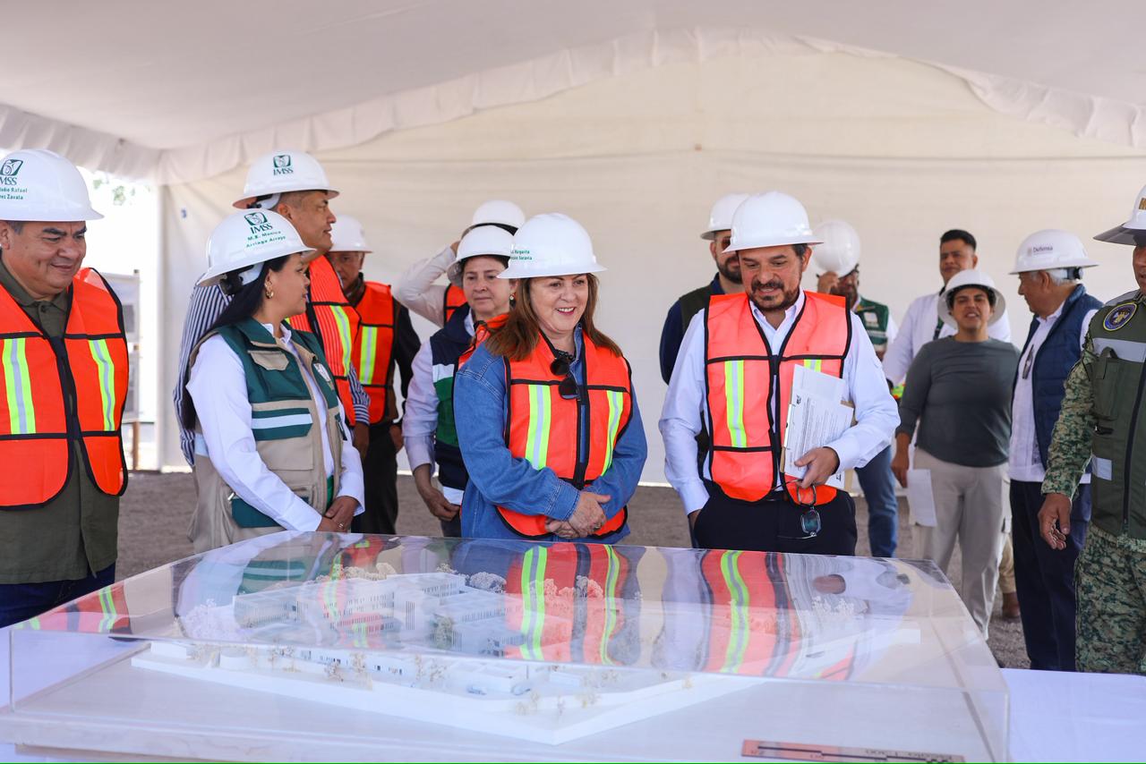 Constatan Margarita González Saravia y Zoé Robledo avance en Hospital General de zona del IMSS en Yecapixtla