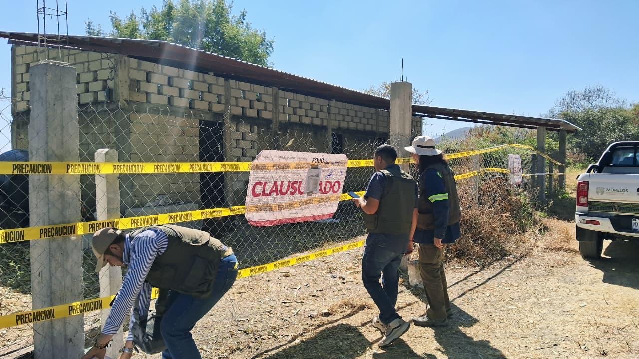 Clausura PROPAEM construcción ilegal en el Cerro de la Tortuga de Zacatepec