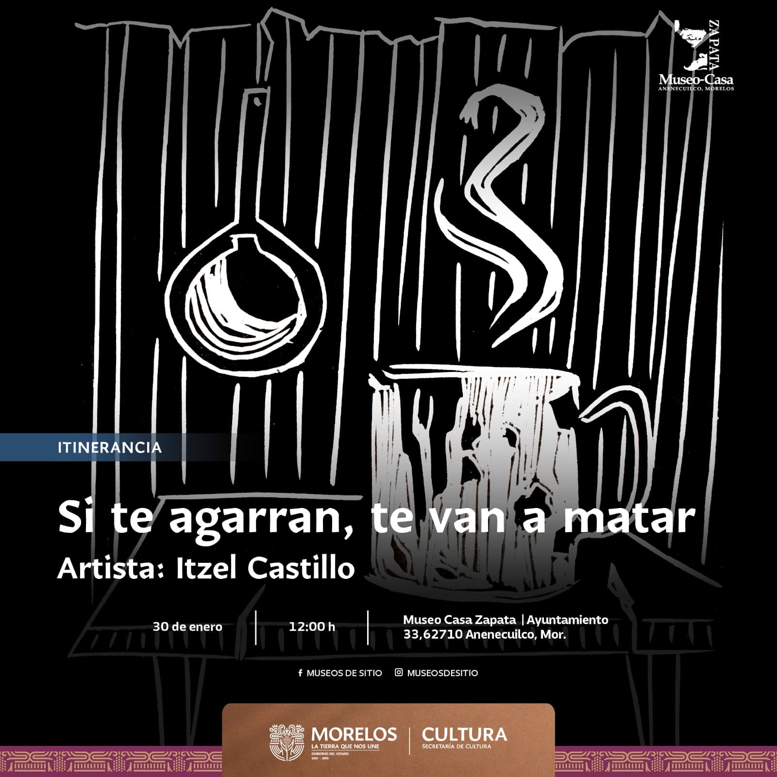 Llegan al museo Casa Zapata las exposiciones “Memorias de México” y “Si te agarran te van a matar”