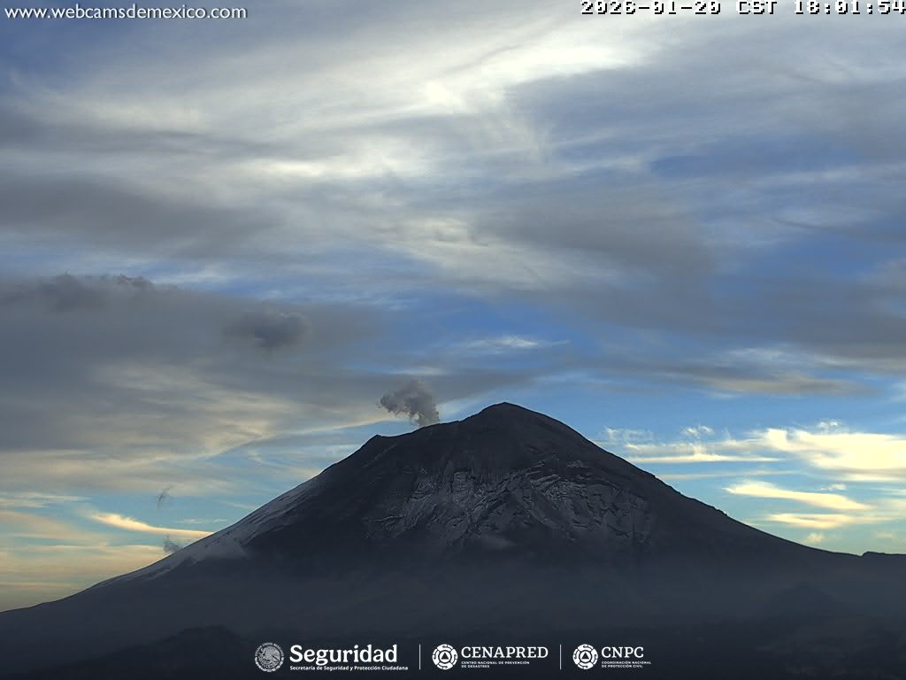  Reporte monitoreo del volcán Popocatépetl