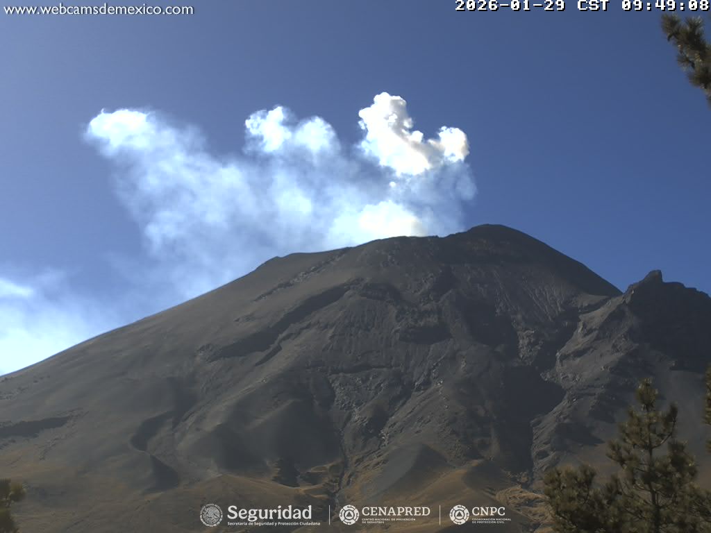 Reporte monitoreo del volcán Popocatépetl